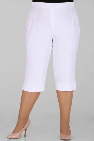 Бриджи женские AlmondShop ИК191-31-21.С2 белые 60 RU