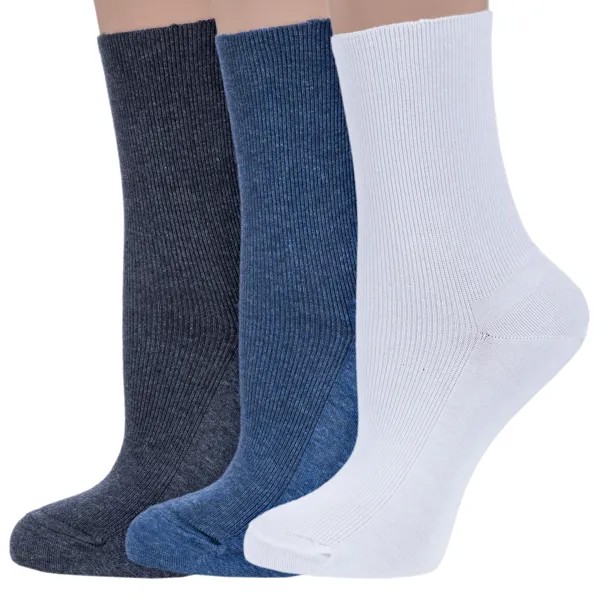 Комплект носков женских Dr Feet 3-15DF6 разноцветных 23