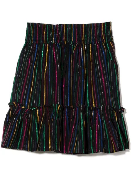 Stella McCartney Kids полосатая юбка с люрексом