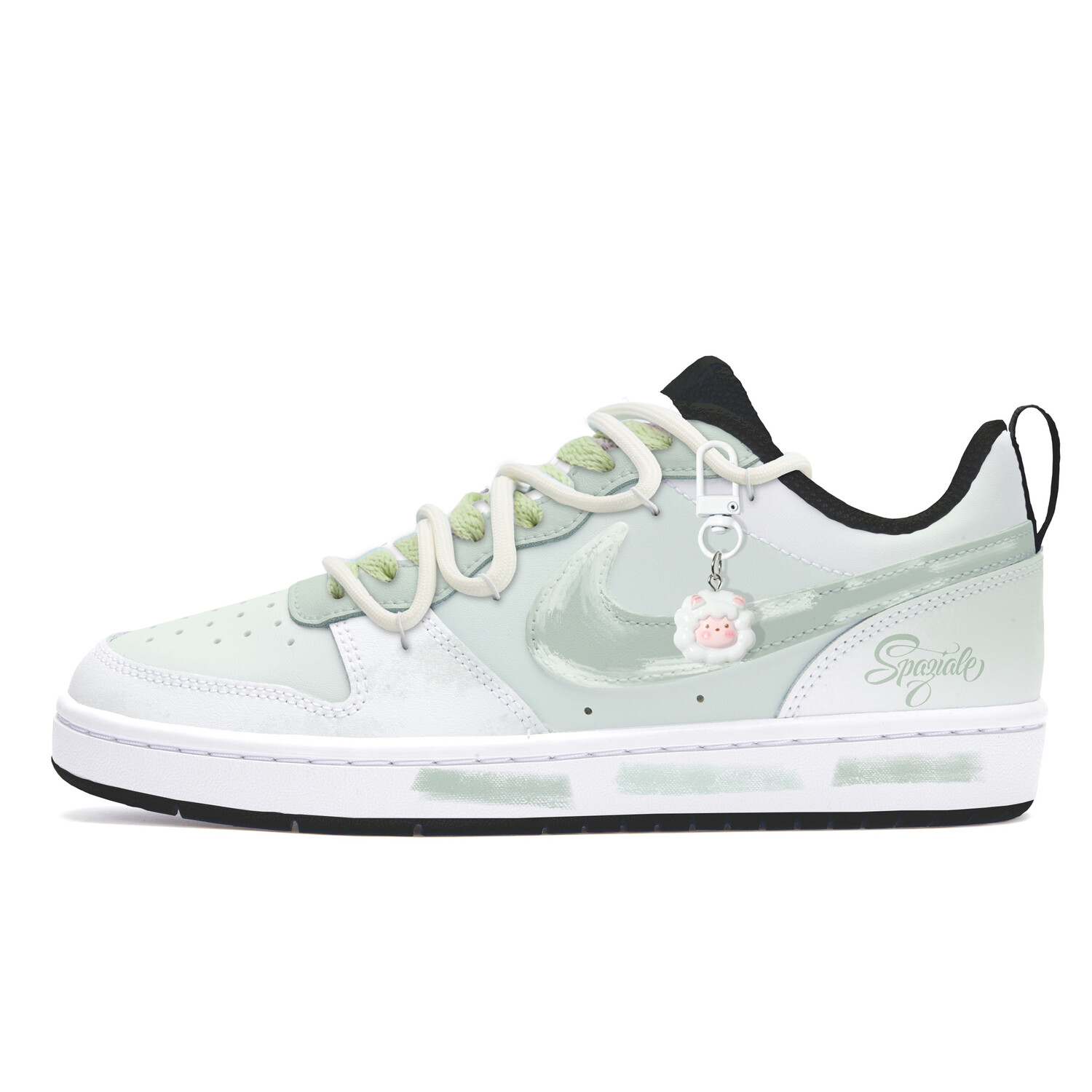 Кроссовки Nike Court Borough Skateboarding Shoes Women's Low-top Green, зеленый