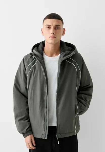 Зимняя куртка Bershka, цвет grey