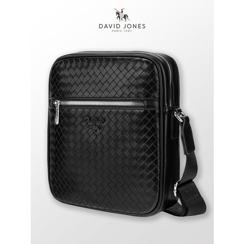 Сумка кросс-боди DAVID JONES, фактура плетеная, чёрный
