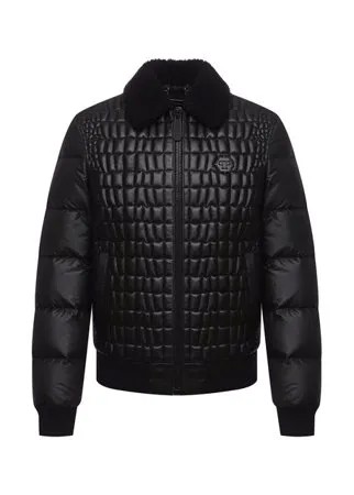 Кожаный бомбер Philipp Plein