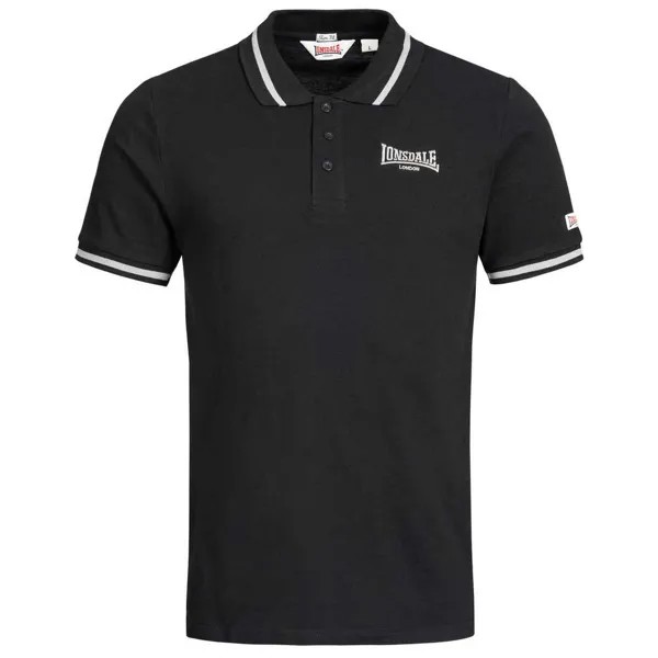 Поло с коротким рукавом Lonsdale Causton, черный