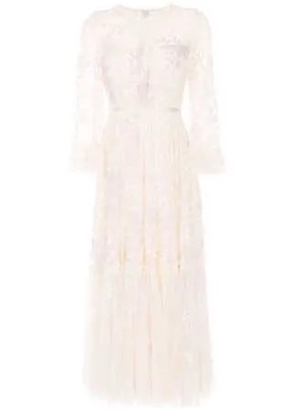 Needle & Thread вечернее платье Audrey с цветочной вышивкой