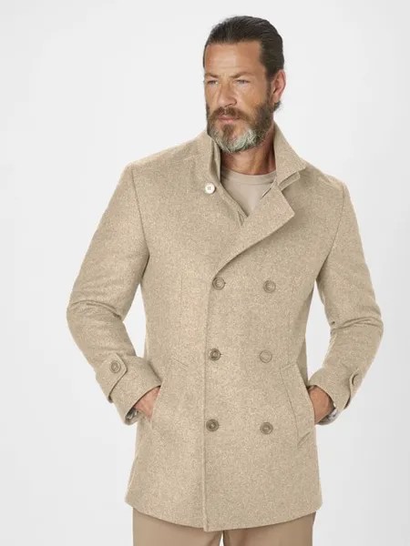 Шерстяное пальто george S4 Jackets, бежевый