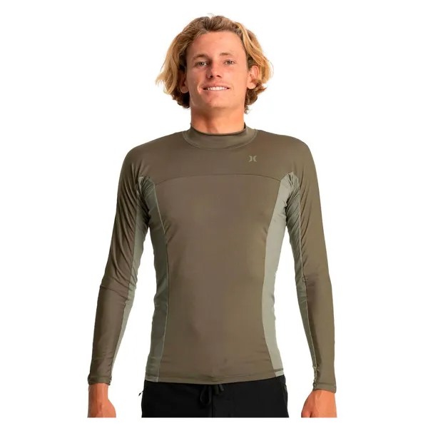 Футболка Hurley Chnnl Crssng Pddl Sries Long Sleeve Surf, зеленый