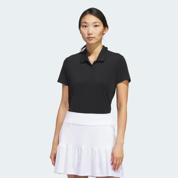 Ultimate365 Однотонная рубашка поло с короткими рукавами Adidas, цвет Black