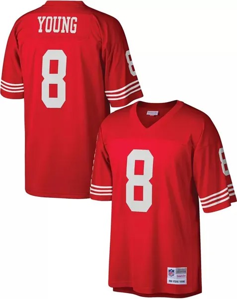 Мужская красная майка Mitchell & Ness San Francisco 49ers Steve Young #8 1990 года