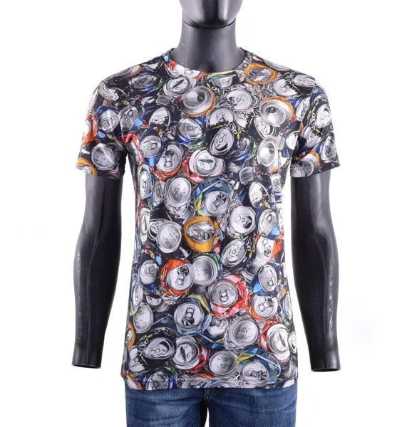 Хлопковая футболка MOSCHINO COUTURE RUNWAY с принтом банки с газировкой Серый Серый 05426