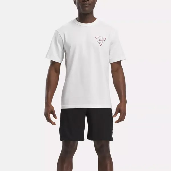 Баскетбольная сезонная футболка с рисунком Reebok, белый