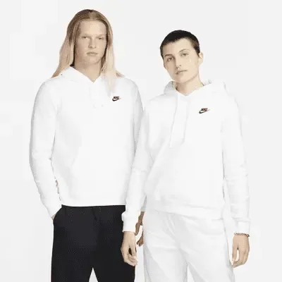 Худи Nike Sportswear Club Fleece, белый/черный