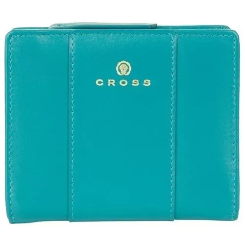 Кошелёк Cross Kelly Wall Turquish, кожа наппа, гладкая, цвет тёмно-бирюзовый, 11,2 x 9,4 x 2 см