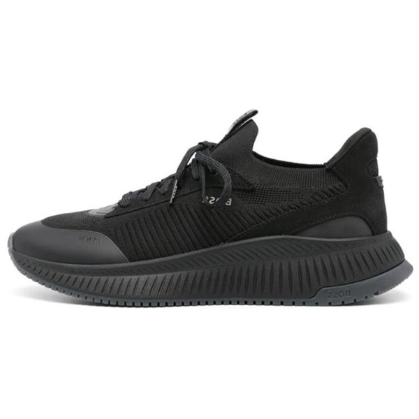 Кроссовки BOSS Logo-print Mesh Sneakers, черный