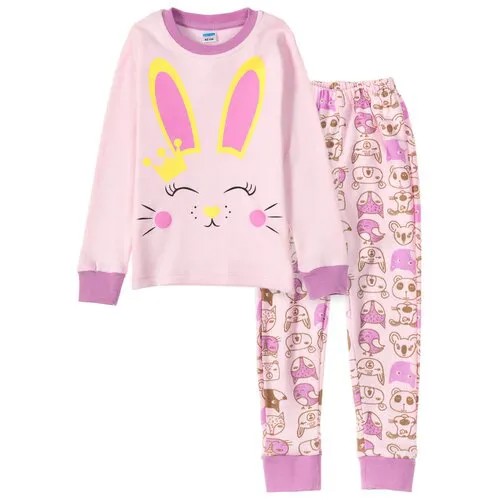 SM544 Пижамы для девочек Розовый,98 Rose bunny Sladikmladik