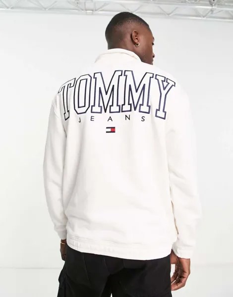 Tommy Jeans Эксклюзивный белый свитшот свободного кроя с логотипом ASOS на спине и полумолнией на спине