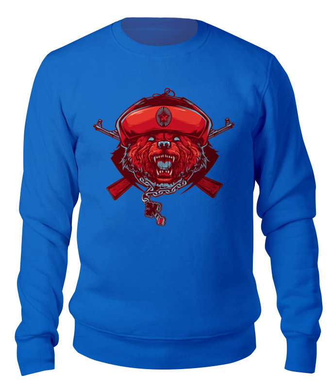 Свитшот унисекс Printio Redbear синий M
