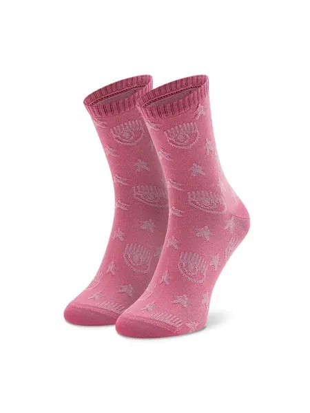 Высокие женские носки Chiara Ferragni, розовый