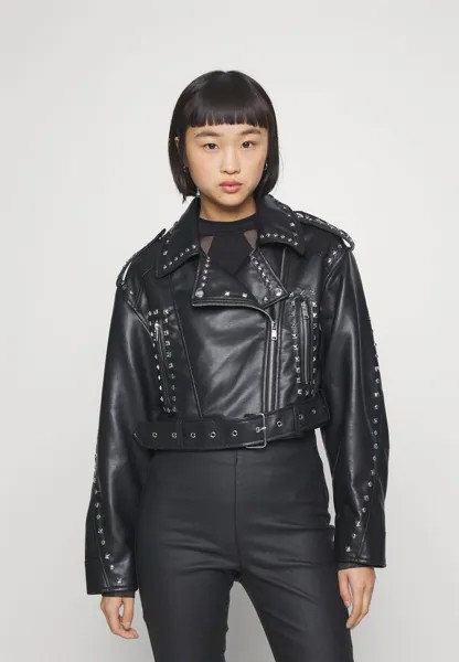 Куртка из синтетической кожи ONLY Petite ONLSIA STUD BIKER, черный