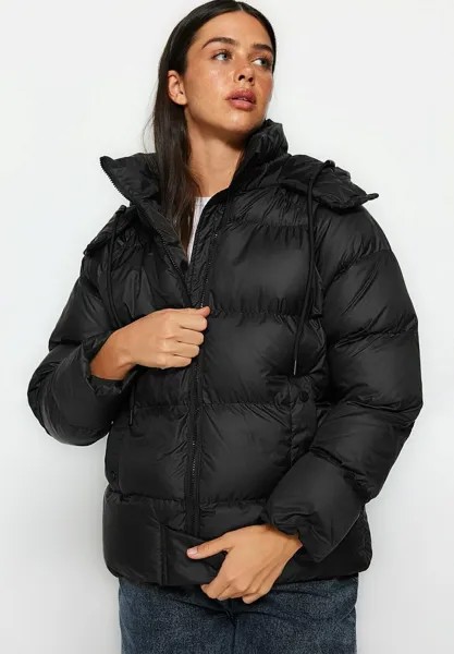 Зимняя куртка CASUAL Trendyol, цвет black