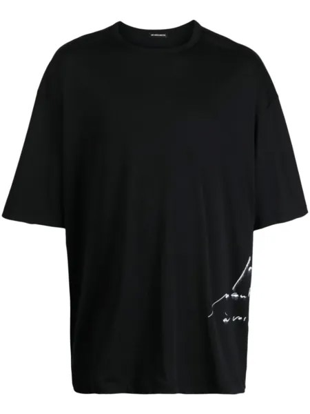Ann Demeulemeester футболка с текстовым принтом, черный