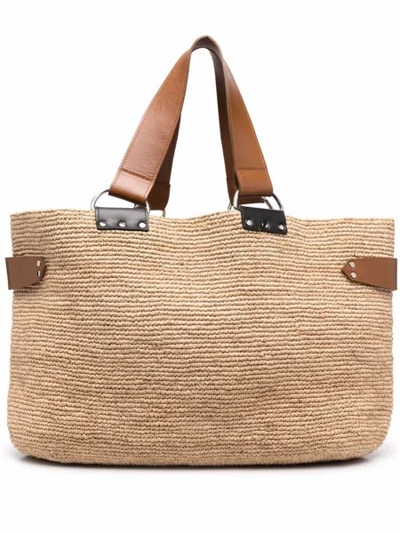 Isabel Marant two-tone straw tote bag