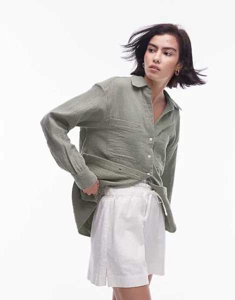 Topshop – Bawe повседневная рубашка цвета хаки