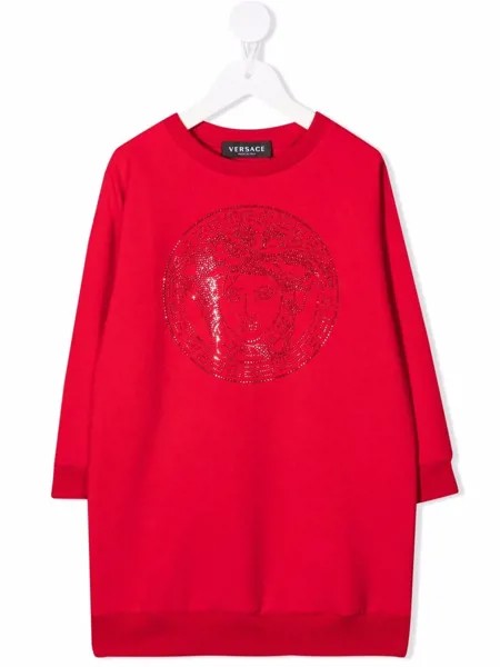 Versace Kids платье-толстовка с логотипом Medusa