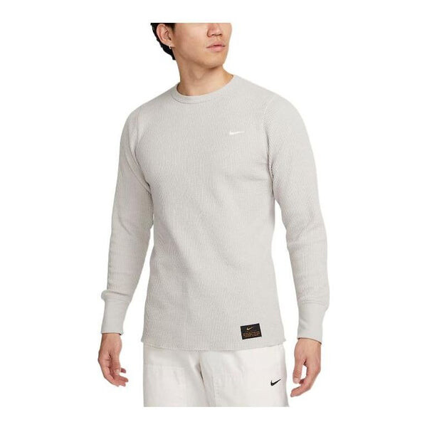 Футболка Nike Long Sleeve Top Life Heavyweight 'Grey', серый