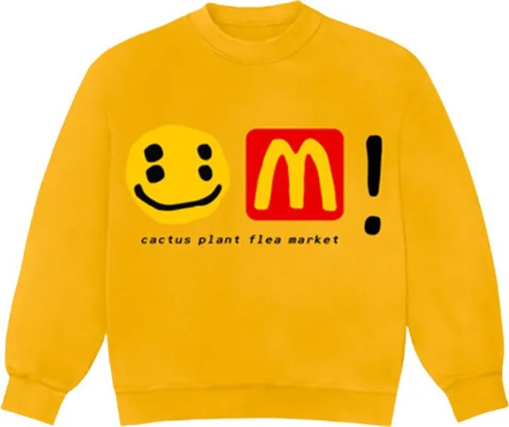 Толстовка Cactus Plant Flea Market x McDonald's Icons! Crewneck 'Golden Arches', желтый