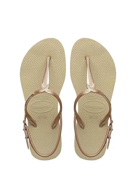 Женские пляжные тапочки twist gold Havaianas