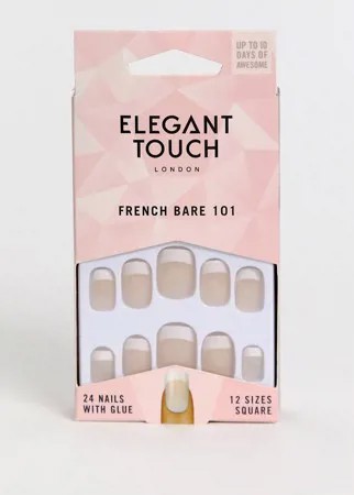 Накладные ногти средней длины Elegant Touch - Французский маникюр 101-Розовый