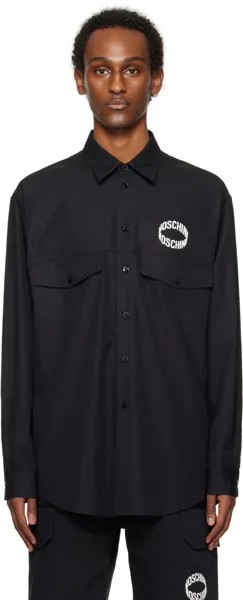 Черная рубашка с петлями Moschino