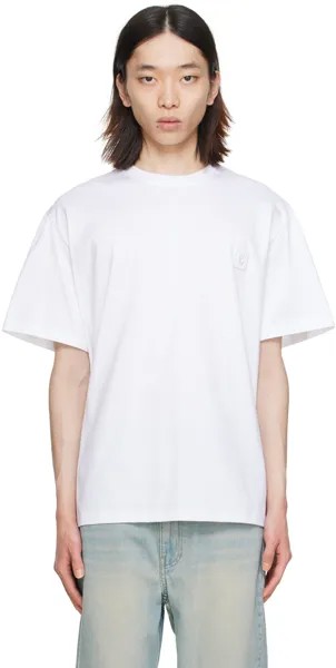 Белая футболка с тиснением Wooyoungmi