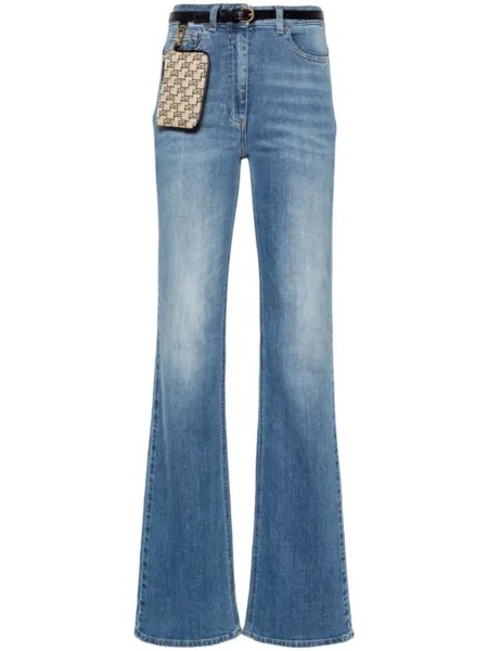 Elisabetta Franchi джинсы bootcut с монограммой, синий
