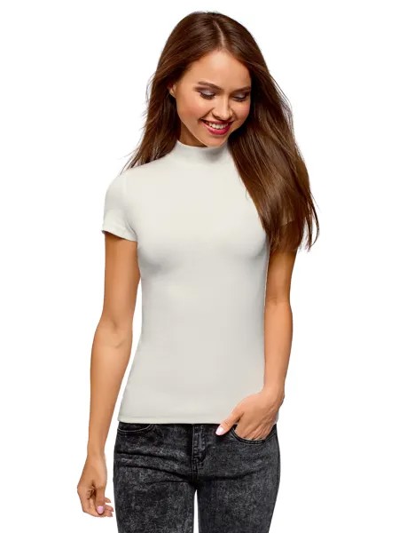 Водолазка женская oodji 15E11011 белая XS