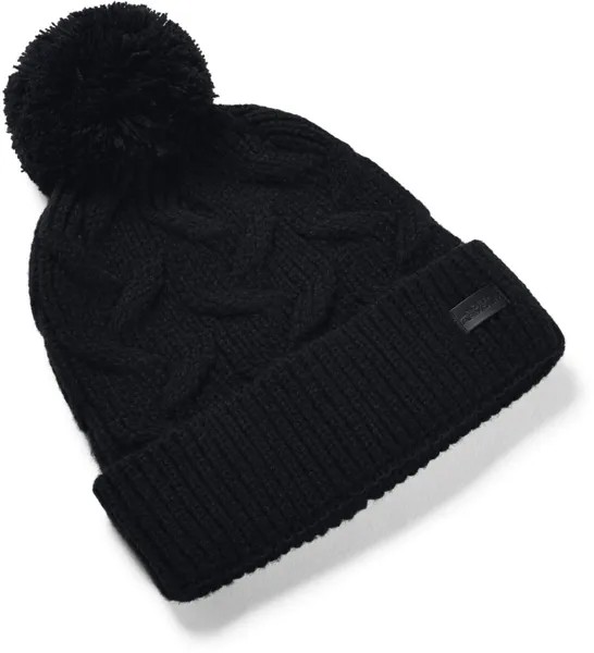 Шапка женская Under Armour UA Around Town Pom Beanie черная Onesize