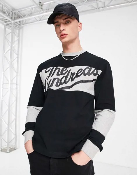 Черный лонгслив The Hundreds City-Черный цвет