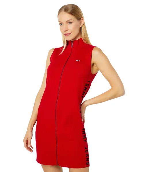 Платье Tommy Jeans, Sleeveless Zip Front Sweaterdress