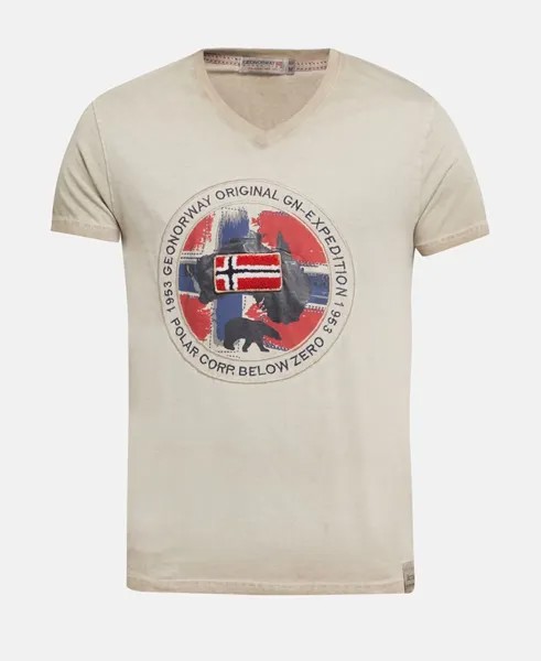 Футболка Geographical Norway, серо-коричневый