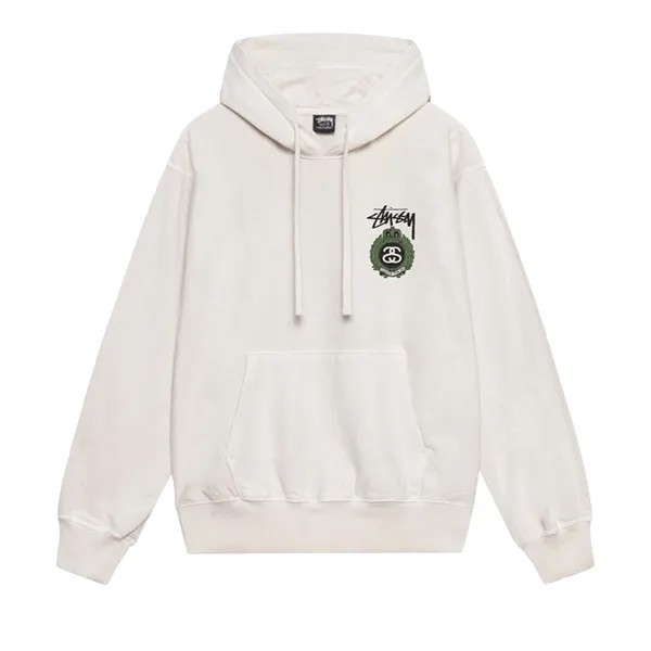 Толстовка Stussy Crown Wreath, окрашенная в пигмент, цвет Натуральный