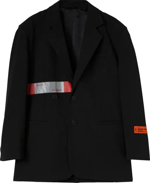 Блейзер Heron Preston Logo Tape Tailored Blazer 'Black', черный