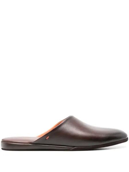 Santoni слиперы Beachy, коричневый