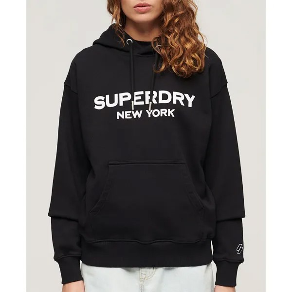 Худи Superdry Sport Luxe Loose, черный