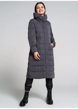 Пальто на синтепоне_ ТВОЕ A6562 размер L, темно-серый, WOMEN