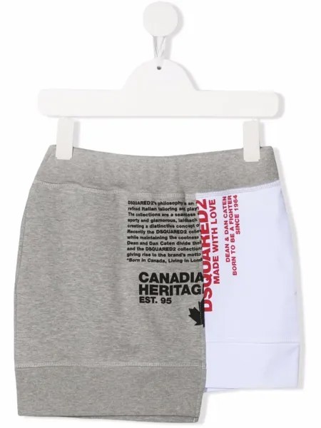 Dsquared2 Kids юбка асимметричного кроя с логотипом