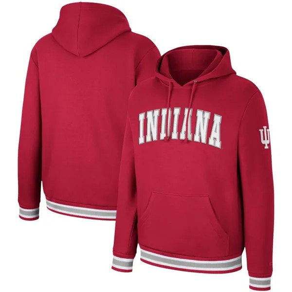 Мужской малиновый пуловер с капюшоном Indiana Hoosiers Varsity Arch Colosseum