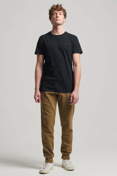 Хлопковые спортивные штаны с логотипом Ovin Classic Heritage Superdry, охра