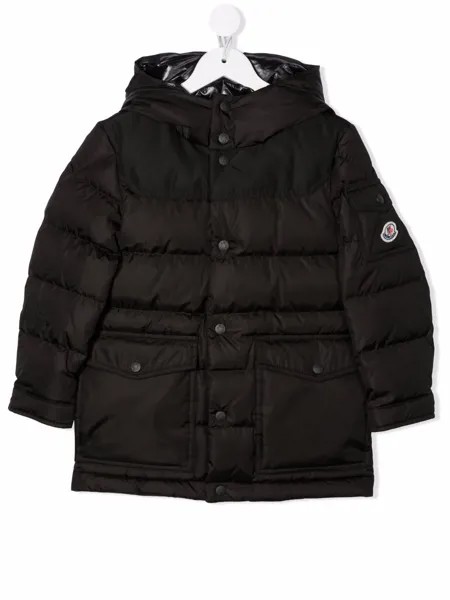 Moncler Enfant logo-patch feather-down puffer jacket
