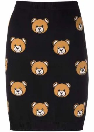 Moschino трикотажная юбка с принтом Teddy Bear